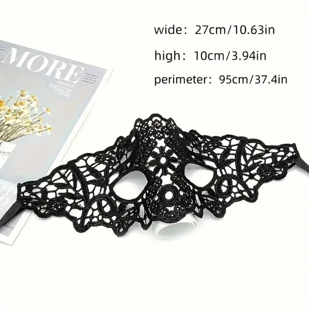 Lace Face Mask Masquerade black lace